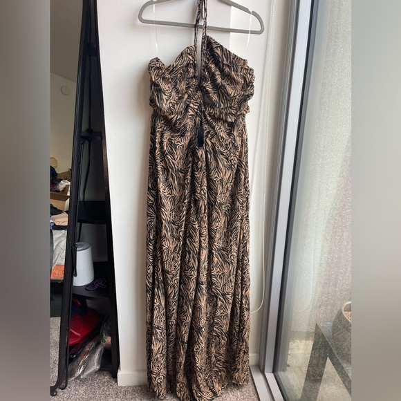 Animal print backless jumpsuit - Picture 4 of 7